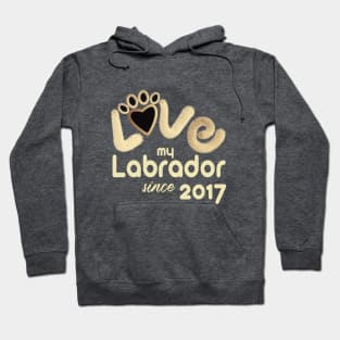 Love my labrador since 2017 Hoodie